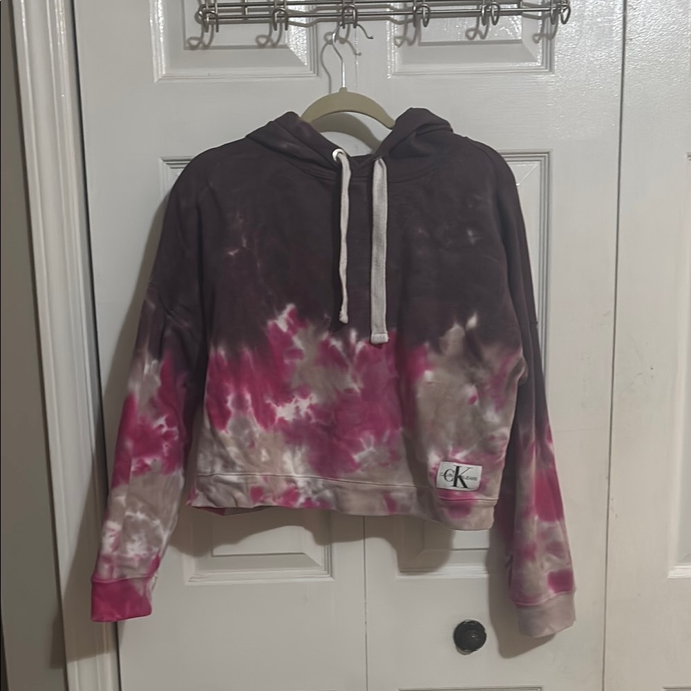Calvin Klein Jeans Tie-Dye Hoodie - Pink and Brown